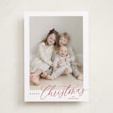 "Corner Slant" - Holiday Cards in Berry by Kelly Schmidt - Front