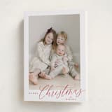 "Corner Slant" - Holiday Cards in Berry by Kelly Schmidt - Folded Card