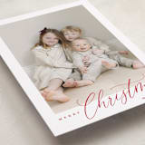 "Corner Slant" - Holiday Cards in Berry by Kelly Schmidt - Detail