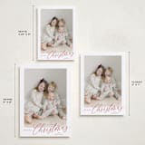 "Corner Slant" - Holiday Cards in Berry by Kelly Schmidt - Formats Available