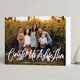 "Hand Lettered Adore Him" - Holiday Cards in Snow by Elsa Duncan - Folded Card