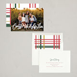 "Hand Lettered Adore Him" - Holiday Cards in Snow by Elsa Duncan - Assembled