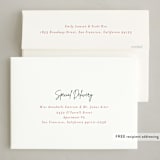 "Hand Lettered Adore Him" - Holiday Cards in Snow by Elsa Duncan - FREE Recipient Addressing