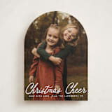 "Cheerful Script" - Holiday Cards in Snowfall by Karidy Walker - Front