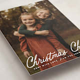 "Cheerful Script" - Holiday Cards in Snowfall by Karidy Walker - Detail