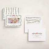 "Holly Garland and Bow" - Holiday Cards in Candy Cane by Paula Pecevich - Assembled