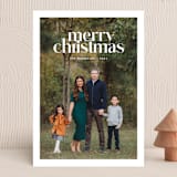 "Striking Type" - Holiday Cards in Snowflake by Sandra Picco Design - Front