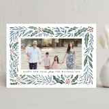 "Painted Forest Frame" - Holiday Cards in Snow by Kristen Knechtel - Front