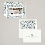 "Painted Forest Frame" - Holiday Cards in Snow by Kristen Knechtel - Assembled