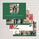 "Fresh Holiday Florals" - Holiday Cards in Fresh Berries by Grace Kreinbrink - Back of Card Options