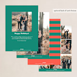 "Red Green & Festive" - Holiday Cards in Santa by Little Print Design - Back of Card Options