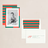"Red Green & Festive" - Holiday Cards in Santa by Little Print Design - Assembled