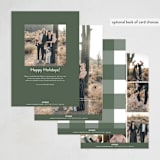 "Scripted Merry" - Holiday Cards in Hunter by Kasia Labocki - Back of Card Options
