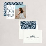 "Glory to God Letters" - Holiday Cards in Denim by Alethea and Ruth - Assembled