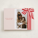 "ribbon wrapped" - Holiday Cards in Poinsettia by Angela Marzuki - Front