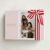 "ribbon wrapped" - Holiday Cards in Poinsettia by Angela Marzuki - Folded Card