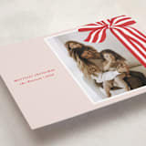 "ribbon wrapped" - Holiday Cards in Poinsettia by Angela Marzuki - Detail