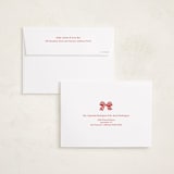 "ribbon wrapped" - Holiday Cards in Poinsettia by Angela Marzuki - FREE Recipient Addressing