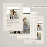 "Ribbons and Florals" - Holiday Cards in Almond by Hannah Williams - Back of Card Options