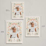 "Ribbons and Florals" - Holiday Cards in Almond by Hannah Williams - Formats Available