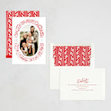 "Oval Lettering" - Holiday Cards in Holly Berry by Alethea and Ruth - Assembled