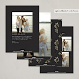 "Forget Us Not" - Holiday Cards in Coal by Petra Kern - Back of Card Options