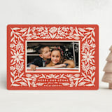 "Spruced" - Holiday Cards in Poinsettia by Amy Kross - Front