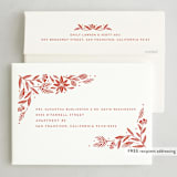 "Spruced" - Holiday Cards in Poinsettia by Amy Kross - FREE Recipient Addressing