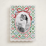 "Patchwork Christmas" - Holiday Cards in Wreath by Paper Sun Studio - Front