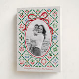 "Patchwork Christmas" - Holiday Cards in Wreath by Paper Sun Studio - Folded Card