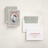 "Patchwork Christmas" - Holiday Cards in Wreath by Paper Sun Studio - Assembled