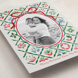 "Patchwork Christmas" - Holiday Cards in Wreath by Paper Sun Studio - Detail