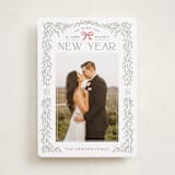 "Christmas Garland" - Holiday Cards in Sage by Hooray Creative - Front