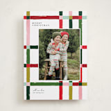 "Knitted Plaid" - Holiday Cards in Gumdrop by Carrie ONeal - Front