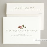 "Holly Berries + Pine" - Holiday Cards in Holly Berry by Wildfield Paper Co - FREE Recipient Addressing