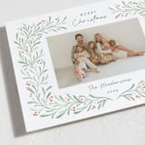 "Wreathed in Greenery" - Holiday Cards in Snow by Kristen Knechtel - Detail