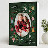 "happy christmas wreath" - Holiday Cards in Wreath by Grae - Folded Card