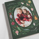 "happy christmas wreath" - Holiday Cards in Wreath by Grae - Detail