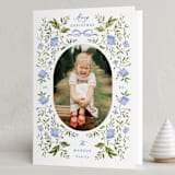 "Poinsettia Garden" - Holiday Cards in Frozen by Susan Zinader - Folded Card