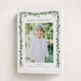 "Pine Garland" - Holiday Cards in Winterberry by Susan Moyal - Folded Card
