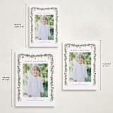 "Pine Garland" - Holiday Cards in Holly Berry by Susan Moyal - Formats Available