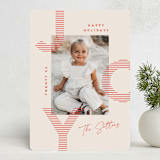 "Joyfully Striped" - Holiday Cards in Peppermint by Kristie Kern - Front