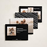 "Family Signature" - Holiday Cards in Noir by AK Graphics - Back of Card Options