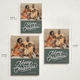"retro vintage holiday" - Holiday Cards in Balsam by BR Designs - Formats Available