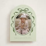"Whimsical Bow" - Holiday Cards in Winter Moss by Susan Zinader - Front