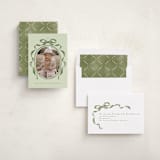 "Whimsical Bow" - Holiday Cards in Winter Moss by Susan Zinader - Assembled