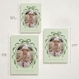 "Whimsical Bow" - Holiday Cards in Winter Moss by Susan Zinader - Formats Available