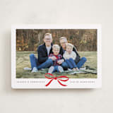 "Crimson Bow" - Holiday Cards in Crimson by Olivia Kanaley Inman - Front