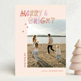 "Hand Lettered Love" - Holiday Cards in Blush by Ampersand Design Studio - Front