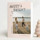 "Hand Lettered Love" - Holiday Cards in Noir by Ampersand Design Studio - Folded Card